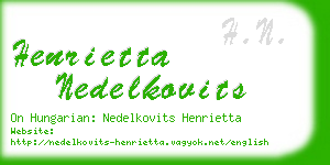 henrietta nedelkovits business card